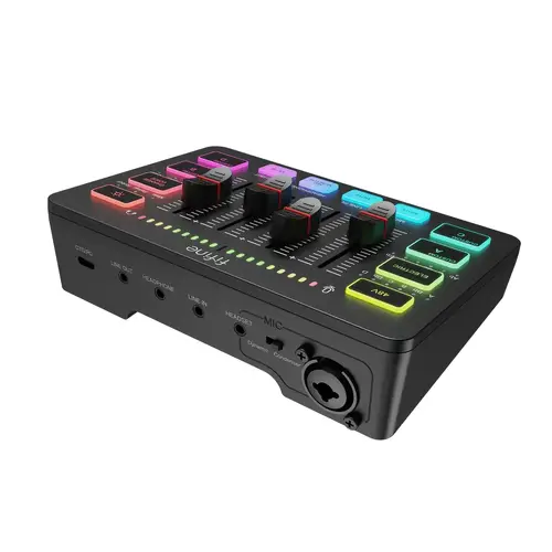 Mixer audio FIFINE SC3 RGB Audio Interface - Negru - 5