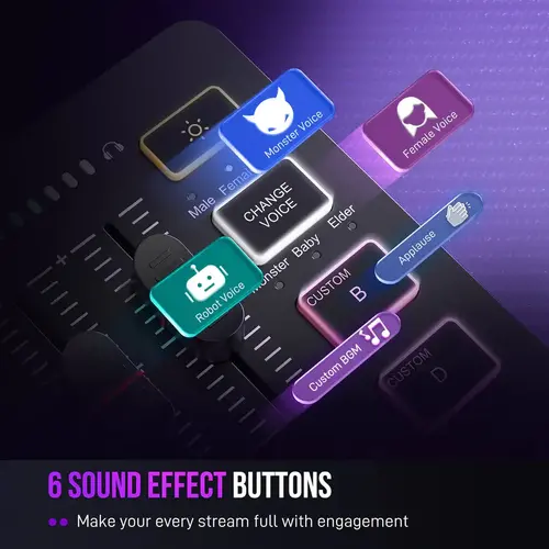 Μίκτης ήχου FIFINE SC3 RGB Audio Interface - Μαύρο - 7
