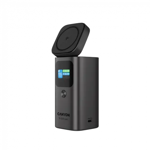 CANYON Qi2 magnetic power bank OnPower 150 15000mAh Aluminium Dark grey - image 3