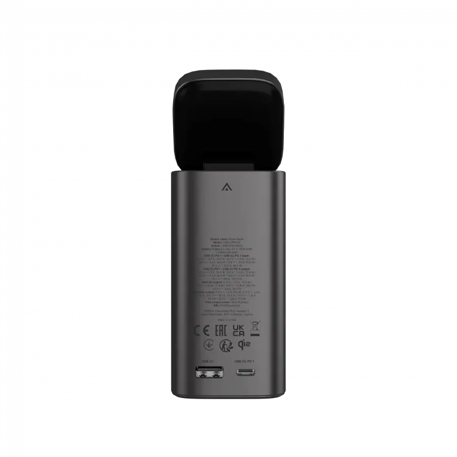 CANYON Qi2 magnetic power bank OnPower 150 15000mAh Aluminium Dark grey - image 5