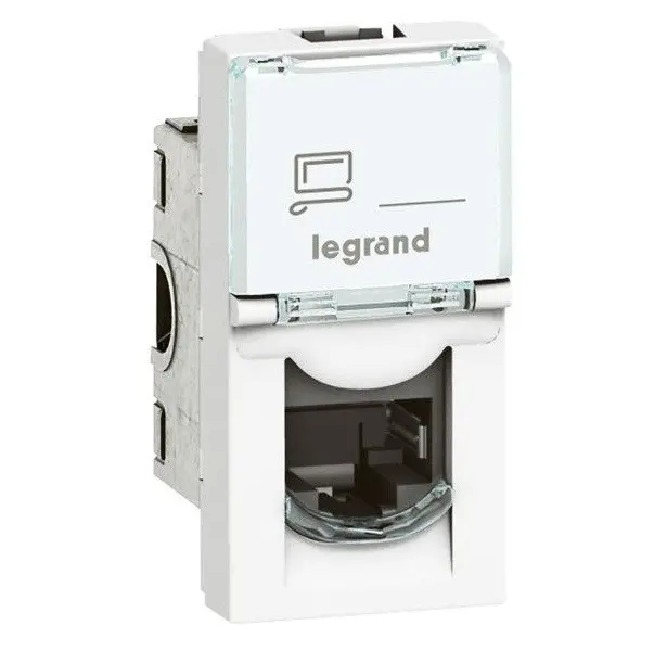 ИНТ. РОЗЕТКА RJ-45 1 МОД.MOSAIC LEGRAND - БЯЛ