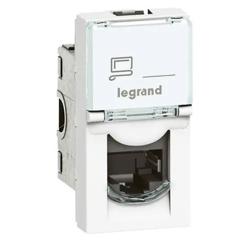 ИНТ. РОЗЕТКА RJ-45 1 МОД.MOSAIC LEGRAND - БЯЛ