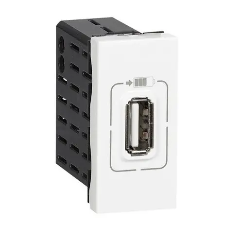 USB РОЗЕТКА 5V 750mA 1 МОД. MOSAIC LEGRAND - БЯЛ