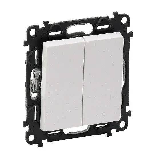Διπλός διακόπτης αλλέ ρετούρ 10 AX 250 V~ VALENA LIFE LEGRAND - λευκός