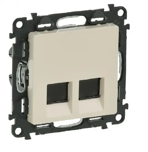 ДВОЙНА КОМПЮТЪРНА РОЗЕТКА RJ45 CAT 6. UTP VALENA LIFE LEGRAND - КРЕМ