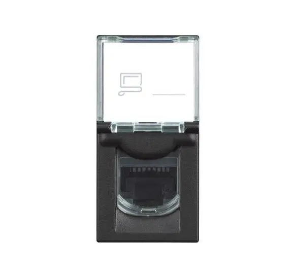 Πρίζα RJ45 UTP CAT 6A 1 modul CLASSIA LEGRAND - μαύρο