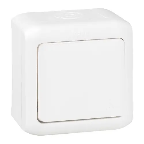 БУТОН 6A ЗА ОТКРИТ МОНТАЖ FORIX LEGRAND - БЯЛ