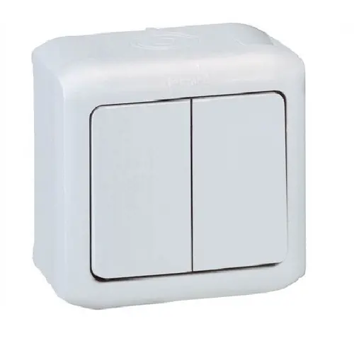СЕРИЕН КЛЮЧ 10A ЗА ОТКРИТ МОНТАЖ FORIX LEGRAND - СИВ