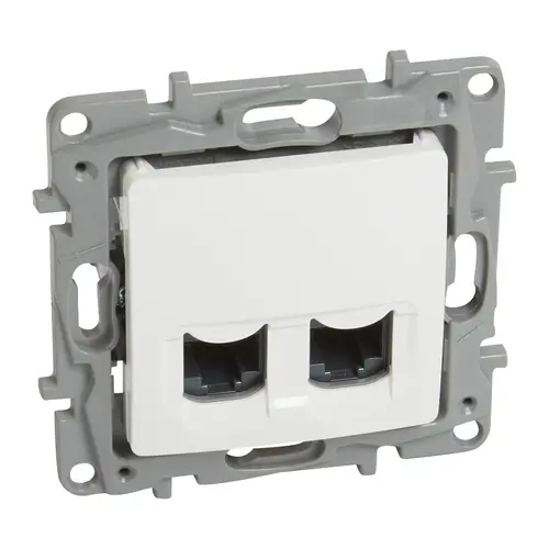 РОЗЕТКА 2xRJ45 UTP КАТЕГОРИЯ 6 NILOE LEGRAND - БЯЛ