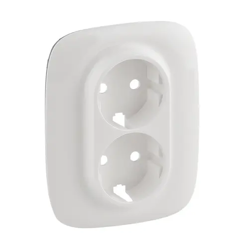 Panou frontal pentru priză dublă Schuko VALENA ALLURE LEGRAND - alb - 1