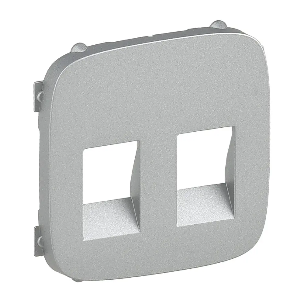 PANOU FRONTAL PENTRU PRIZĂ AUDIO CU DOUĂ IEȘIRI VALENA ALLURE LEGRAND - ALUMINIU