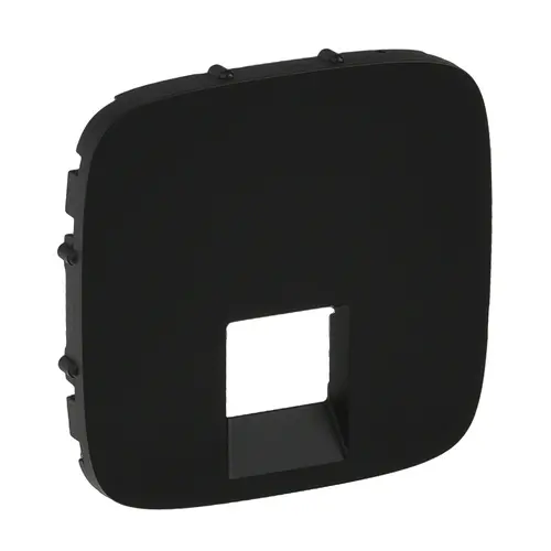 ЛИЦЕВ ПАНЕЛ ЗА RJ45/11 РОЗЕТКА С ЕДИН ИЗВОД VALENA ALLURE LEGRAND - ЧЕРЕН