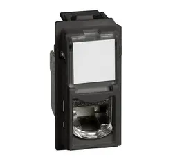 ЕДНОМОДУЛНА РОЗЕТКА RJ-45 UTP KATЕГОРИЯ 6 LIVING NOW LEGRAND - ЧЕРЕН