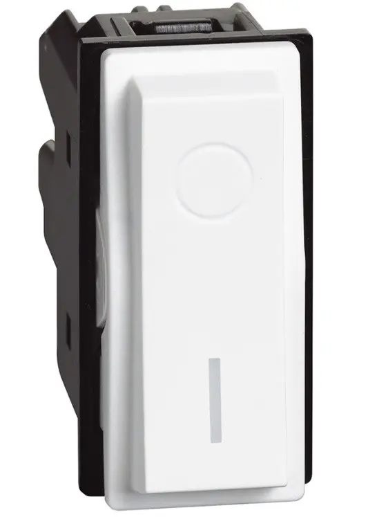 ДВУПОЛЮСЕН ЕДНОМОДУЛЕН КЛЮЧ 16А LN KW4002 LIVING NOW BITICINO - БЯЛ