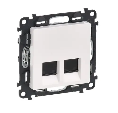 ВГРАДЕН МОНТАЖЕН МОДУЛ 2xRJ45 cat 6 STP VALENA LIFE LEGRAND - БЯЛ