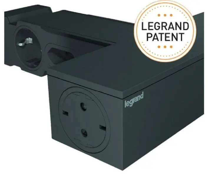 Multipriză pentru zona TV 4x2P+E și 4x2P LEGRAND - Negru