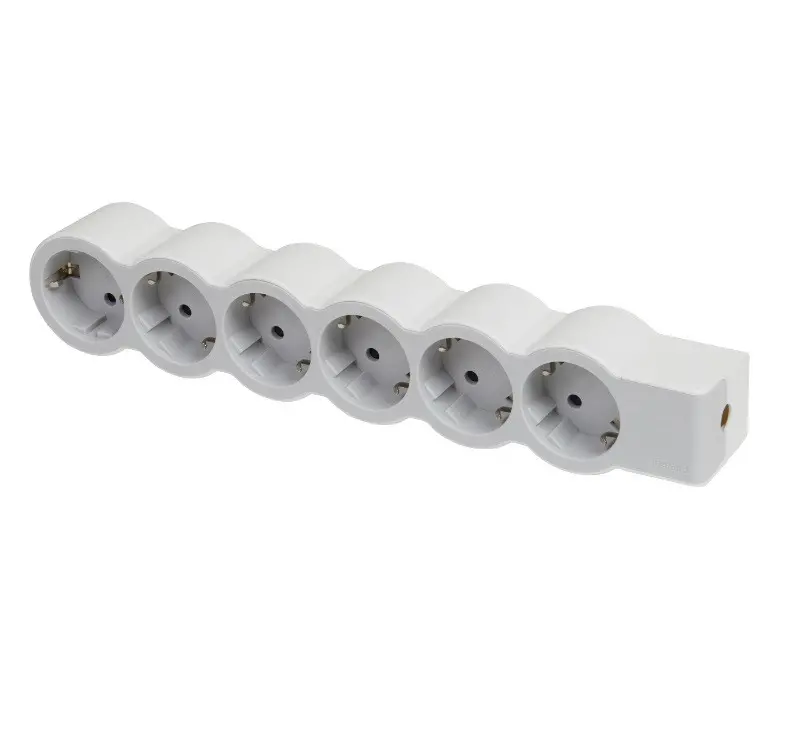 Prelungitor fără cablu cu 6 prize Schuko LEGRAND - alb/gri