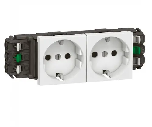 КОНТАКТ 2x2Р+E ШУКО БЯЛО 4М LGR 77402 MOSAIC LEGRAND