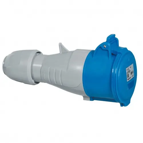 Θηλυκό φις βιομηχανικού τύπου IP44 3P+N+E, 32A 220/250V LEGRAND - γκρι/μπλε - 1