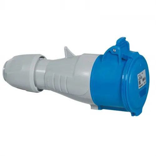 Θηλυκό φις βιομηχανικού τύπου IP44 2P+E, 16A 220V LEGRAND - γκρι/μπλε - 1