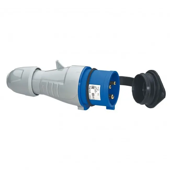 Ștecher IP44 2P+E, 32A 220V LEGRAND - gri/albastru
