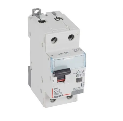 КОМБИНИРНА ДЕФЕКТНОТОКОВА ЗАЩИТА+DX3 1Р+N 25А 30mA LEGRAND