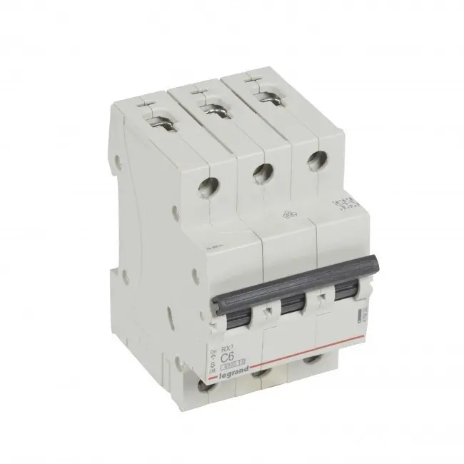 ТРИПОЛЮСЕН АВТОМАТИЧЕН ПРЕКЪСВАЧ RX³-MCB 3P C 6A 6KA LEGRAND