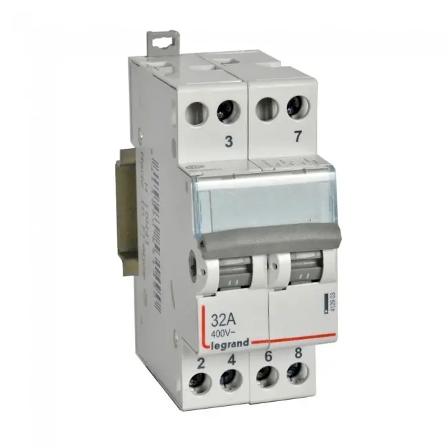 ДВУМОДОЛЕН ПРЕВКЛЮЧВАТЕЛ СЪС СРЕДНА ТОЧКА LGR 412903 2Р 32А 230V LEGRAND