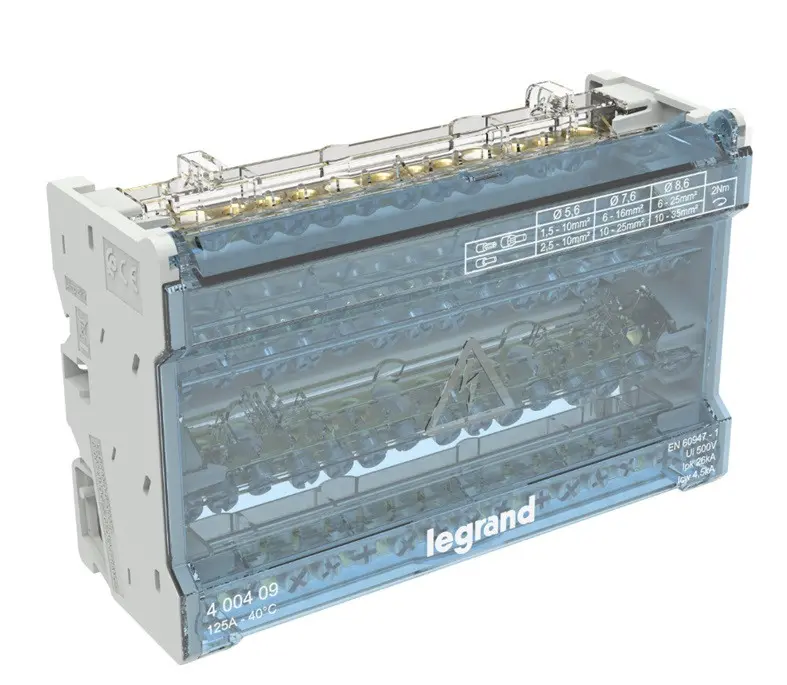 TABLOU DE DISTRIBUȚIE CU OPT MODULE CU BARE DE DISTRIBUȚIE 125A 4P LGR 400409 LEGRAND