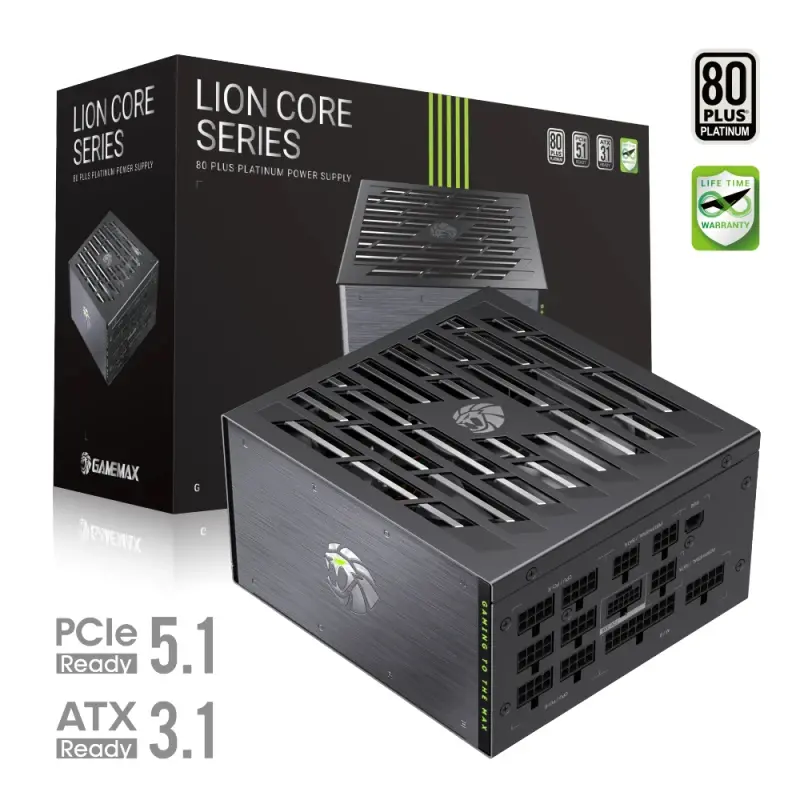 Gamemax захранване PSU ATX 3.1 1000W Platinum, Full Modular - LION CORE 1000P - image 9