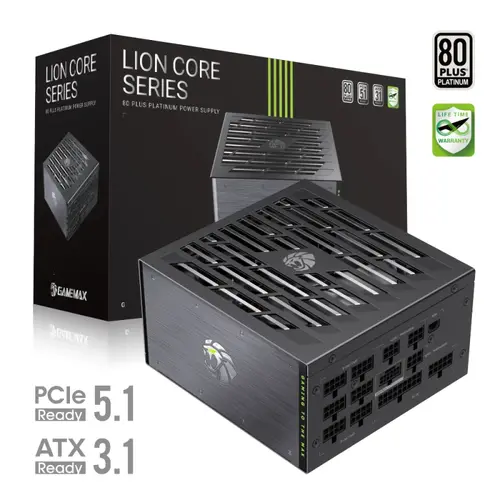 Gamemax τροφοδοτικό PSU ATX 3.1 1000W Platinum, Full Modular - LION CORE 1000P - 10