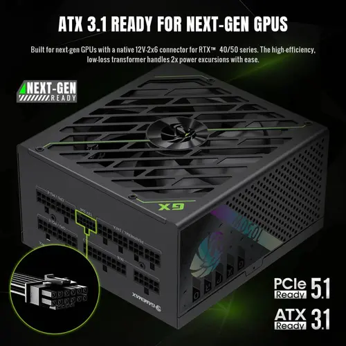Gamemax захранване PSU ATX 3.1 1050W Gold, Full Modular - GX PRO 1050G - image 3