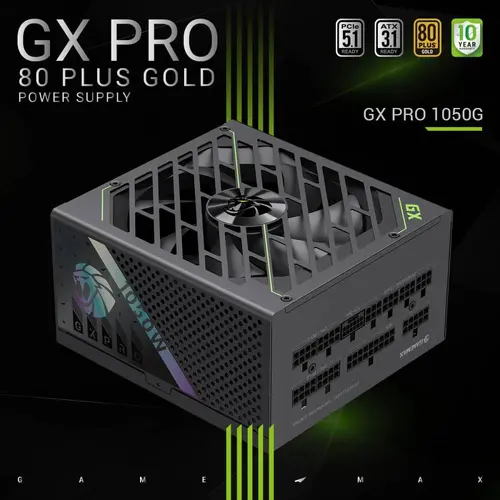 Gamemax захранване PSU ATX 3.1 1050W Gold, Full Modular - GX PRO 1050G - image 4