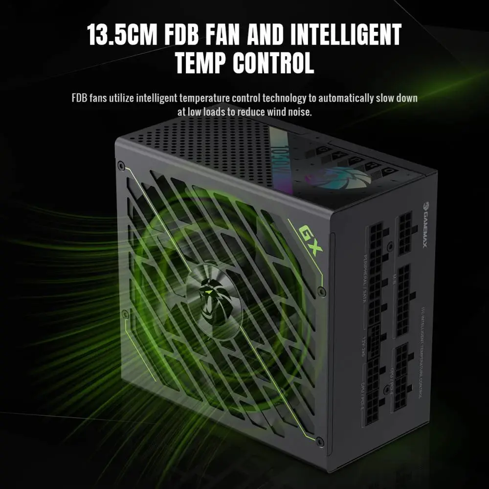 Gamemax sursă de alimentare PSU ATX 3.1 1050W Gold, Full Modular - GX PRO 1050G - image 5