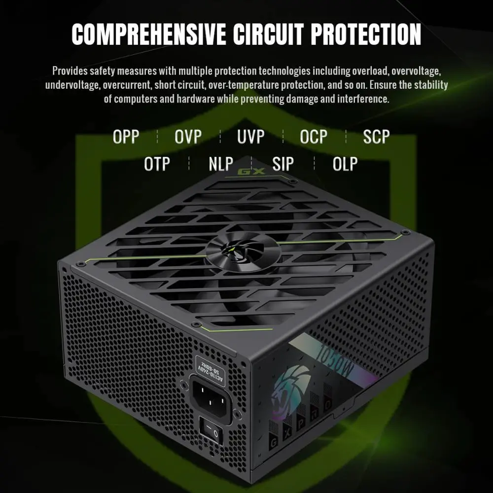 Gamemax захранване PSU ATX 3.1 1050W Gold, Full Modular - GX PRO 1050G - image 6