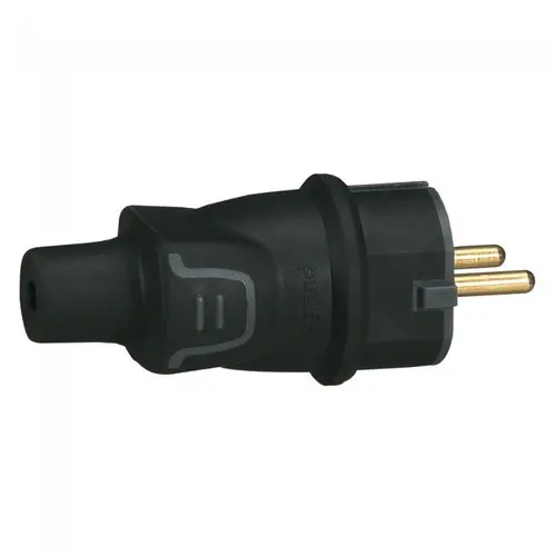 Ștecher 2P+T 16A IP44 250V LEGRAND - Negru - 1