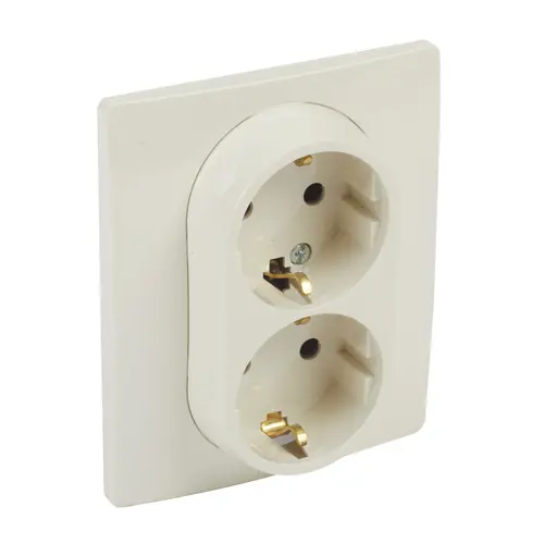 Priză dublă Schuko 16A NILOE LEGRAND - crem - 1