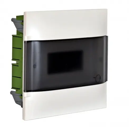 Tablou cu douăsprezece module + șină cu ușiță fumurie LEGRAND - 1