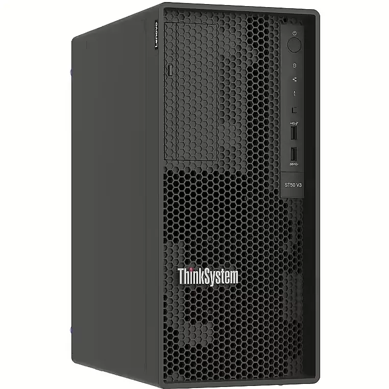 Сървър, Lenovo ThinkSystem ST50 V3, Intel Xeon 6315P (2.80 GHz, 4-core, 12 MB Cache, 55W), 1x16GB 1Rx8, 2x960GB SSD, SW RD, 1x500W, XCC2 Standard