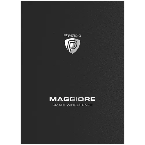 Prestigio Maggiore, smart wine opener, 100% automatic, opens up to 70 bottles without recharging, foil cutter included, premium design, 480mAh battery, Dimensions D 48*H228mm, black + silver color. - image 14