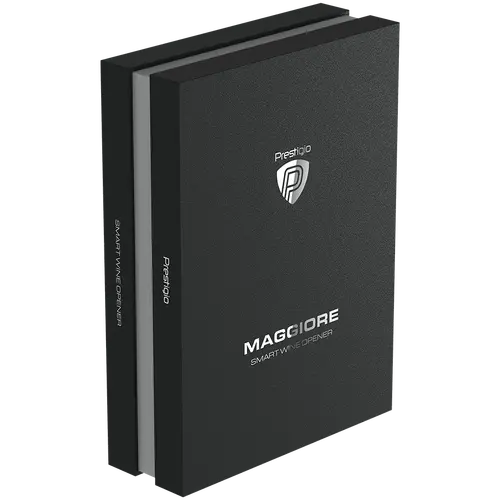 Prestigio Maggiore, smart wine opener, 100% automatic, opens up to 70 bottles without recharging, foil cutter included, premium design, 480mAh battery, Dimensions D 48*H228mm, black + silver color. - image 16
