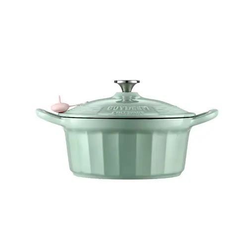 BUYDEEM Γουρούνα (Dutch Oven) από σμάλτο και χυτοσίδηρο 3,9L, μοντέλο CP551, χρώμα Cozy Greenish - 1