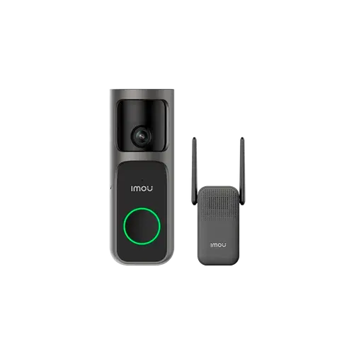 Imou 4MP Wi-Fi Doorbell 3 Kit, QHD, 5000mAh rechargable battery, 180 wide-angle view, night vision 5m, Mic and Speaker, 8x Digital Zoom, PIR Motion / AI Human Detection, USB-C, Chime works as Wi-Fi extender, Weatherproof