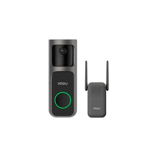 Imou 3MP Wi-Fi Doorbell 2S Kit, 2K QHD, 5000mAh rechargable battery, 125 wide-angle view, night vision 5m, Mic and Speaker, 8x Digital Zoom, PIR Motion / AI Human Detection, USB-C, Chime works as Wi-Fi extender, Weatherproof