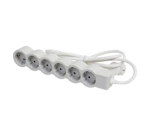 РАЗКЛОНИТЕЛ 6х ШУКО С КАБЕЛ 1,5м LEGRAND - БЯЛ/СИВ
