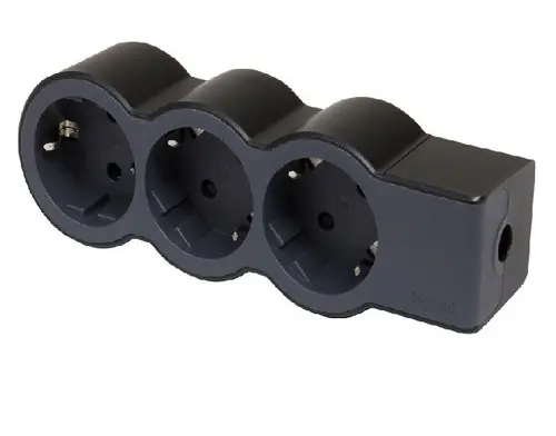 БЕЗКАБЕЛЕН РАЗКЛОНИТЕЛ 3х ШУКО LEGRAND - ЧЕРНО/СИВ