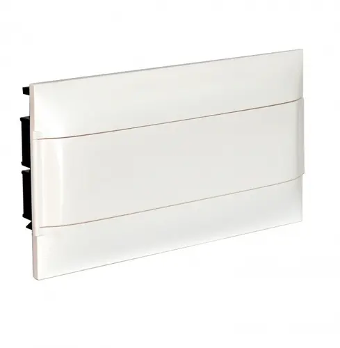 ОСЕМНАДЕСЕТМОДУЛНО ТАБЛО + ШИНА С ОПУШЕНА ВРАТИЧКА ЗА ГИПСОКАРТОН LEGRAND