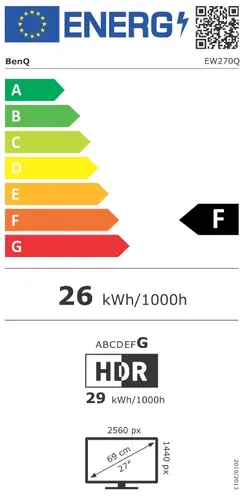 Монитор, BenQ EW270Q 27” 2K 200Hz BenQ Home Entertainment Monitor, 27W WORK &  ENTERTAINMENT DISPLAY EW270Q WHITE - image 14