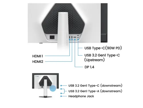 Монитор, BenQ EX271UZ 27” 4K 166 PPI 240Hz MOBIUZ OLED Gaming Monitor, EX271UZ WHITE - image 4