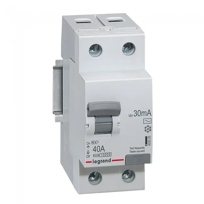 ΔΙΑΚΟΠΤΗΣ ΔΙΑΡΡΟΗΣ RX-3 2P 40A 30mA 6kA LEGRAND